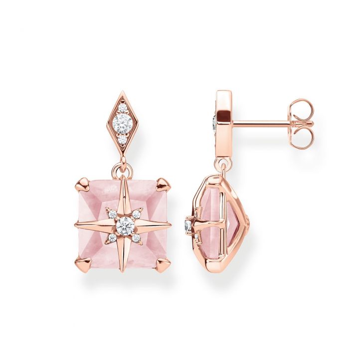Thomas Sabo Ohrstecker Rosa Stein mit Stern 