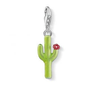 Thomas Sabo Charm Grüner Kaktus mit Blüte 