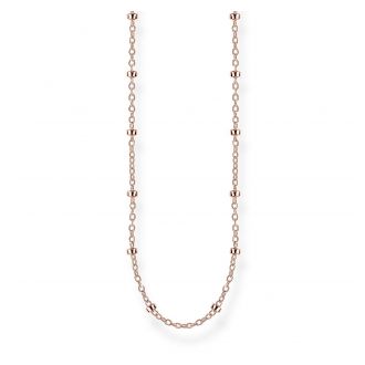 Thomas Sabo Erbskette mit Kugeln 70cm Rosé 