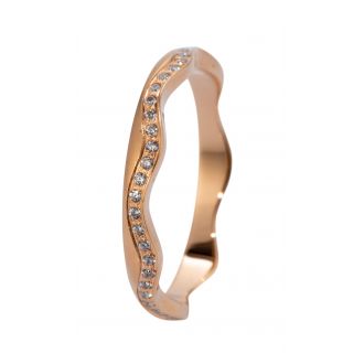 veto Collect Ring 3mm Stahl rosé Zirkonia 