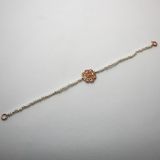 Perlenzauber Perlenbracelet Filigran Blume rosé 