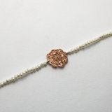 Perlenzauber Perlenbracelet Filigran Blume rosé 