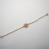 Perlenzauber Perlenbracelet Blume rosé 
