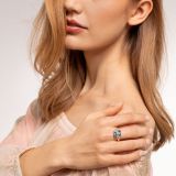 Thomas Sabo D-Ring Stein Blau mit Stern 